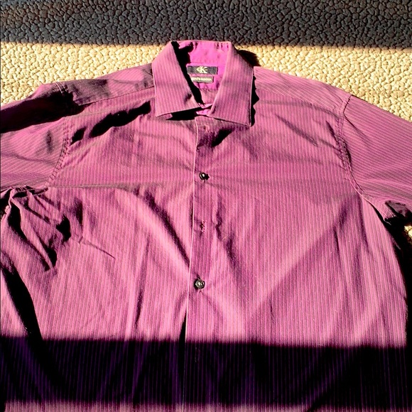CK Purple and Black striped long sleeve shirt - Picture 2 of 5